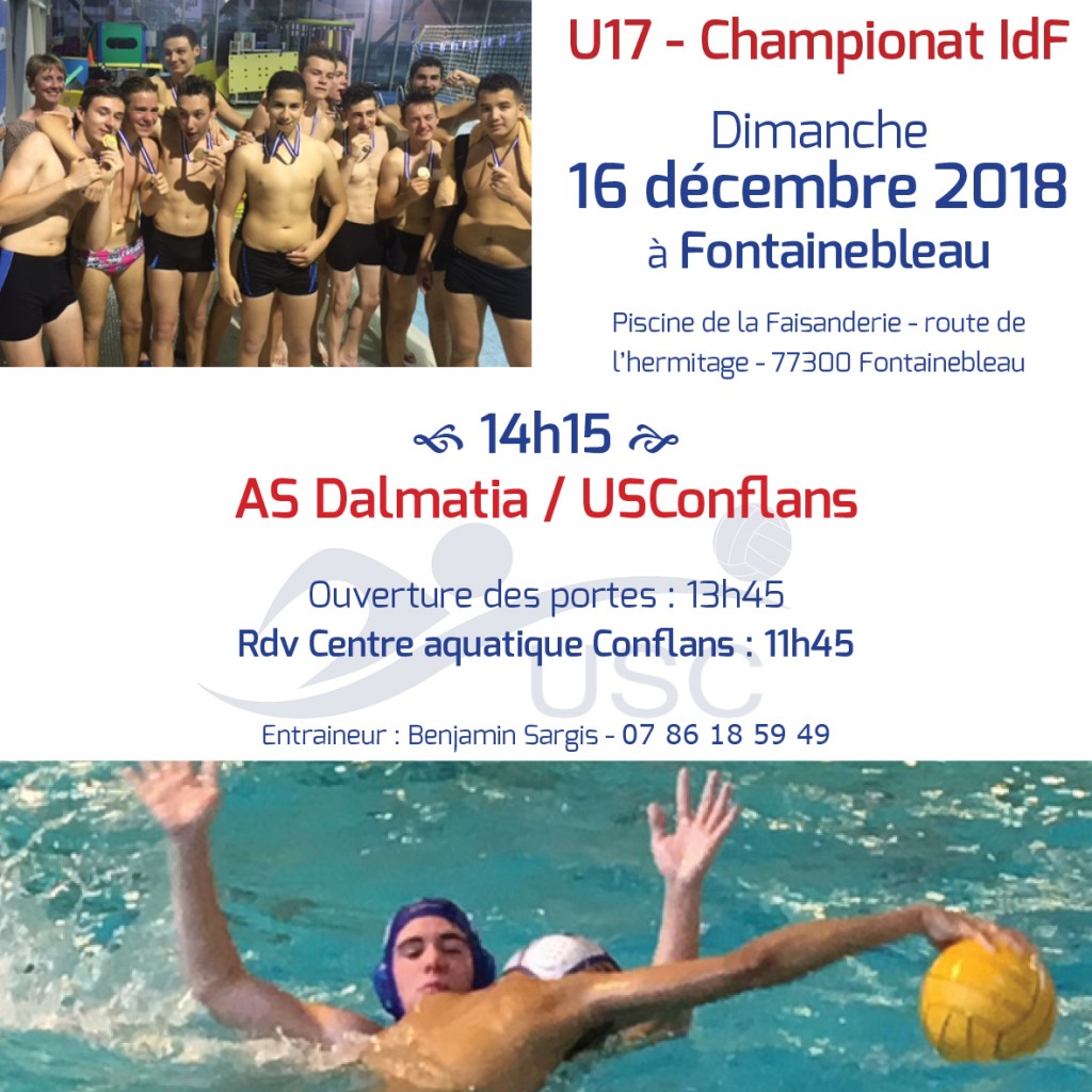 Convocations WEB U17 - 16 décembre 2018 - Dalmatia-USC